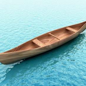 现代小木船渔船3D模型下载